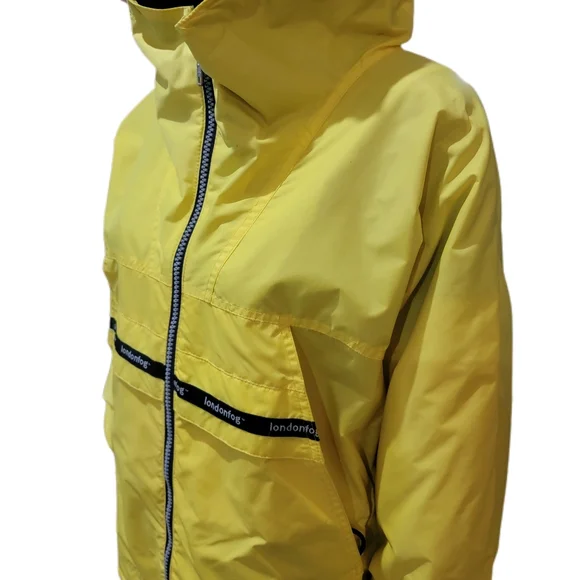 London Fog Yellow Hooded Zip Up Jacket NWOT Large 14 16 Girls - Picture 2 of 8